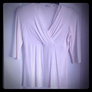 Reitmans Blouse with Lace Trim, V-Neck